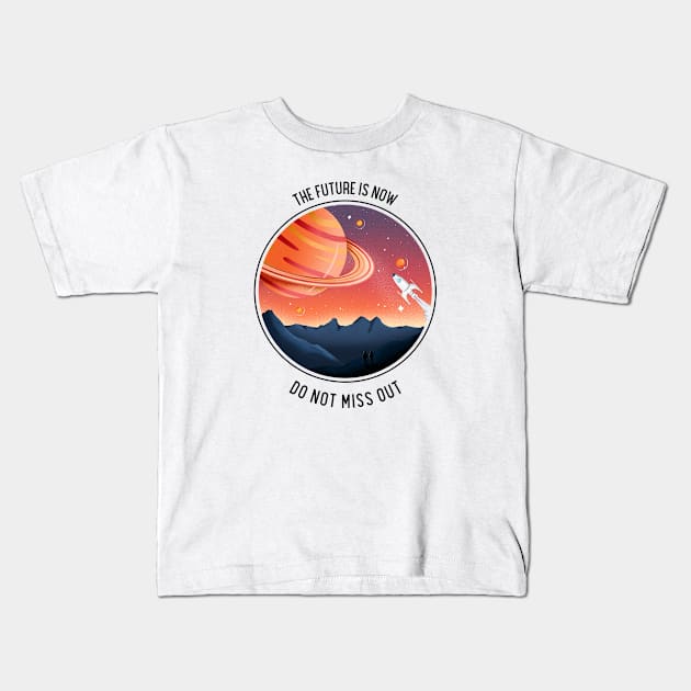 Space Agency Vintage Colors Kids T-Shirt by Live.Life.Now